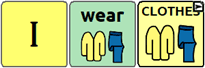 WordPower I Wear Clothes Buttons